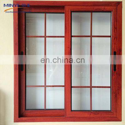 Spanish Style Grill Design Aluminum Single Tempered Glass Casement Windows Hot Sale