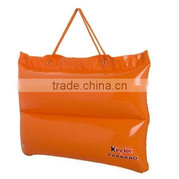 Custom Logo And Printing Inflatable Beach PILLOW & BAG - Travel Camping Neck & Head Plastic Cushion Quality Choice