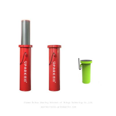 UPARK K4 M30 Commercial Spaces 219*600mm Battery Powered Crash Tested Safety Bollard Remote Control Steel Pillar Bollards