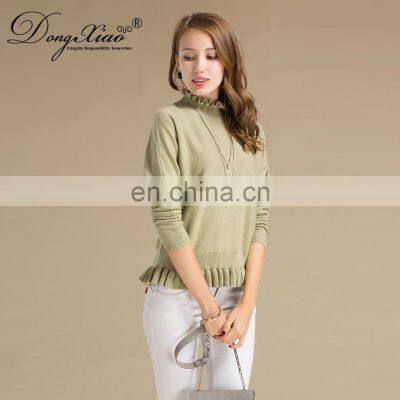 Hot Selling Ladies' 100% Pure Cashmere Sweater Long Sleeved Knitted Preppy Style for Spring OEM Service Available photo-3