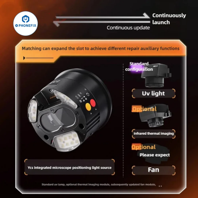 YCS Integrated Microscope UV Curing Light BGA PCB Welding