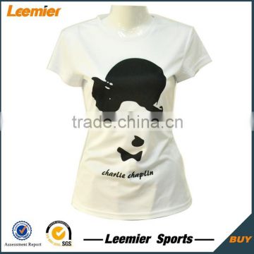 100% polyester fashion dye sublimation ladies sports tshirts