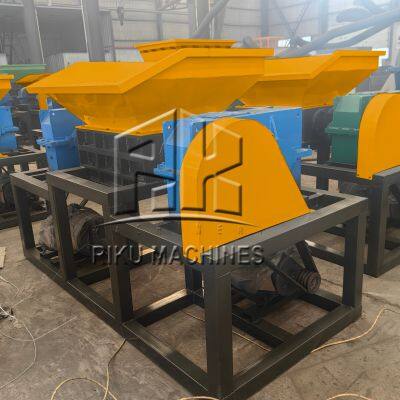 Double shaft shredder machine for cathode plate aluminum cans Corrugated steel sheets chips shredder machine