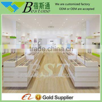 customized optical shop glass display cabinet showcase/ optical shop display