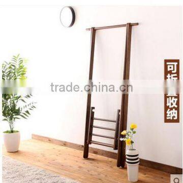 Bedroom Living Room Use Wood Material Wooden Clothes Hanger Stand photo-3