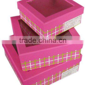 Square Gift box with PVC window 3/S JA9032-2 3/S
