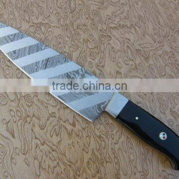 udk s5" custom handmade Damascus chef knife with buffalo horn handle