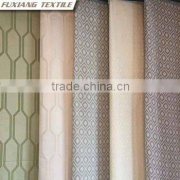 100% Polyester Jacquard Geometric Window Curtain Fabric photo-2