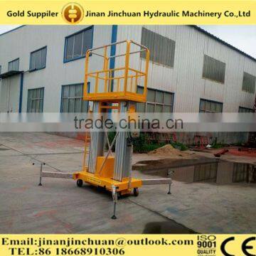 High quality double mast aluminum alloy hydraulic lift platform SJYL0.2-14