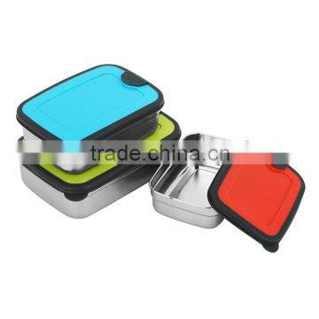 Caitang Factory Stainless Steel 3pcs Set Food Storage Containers Lunch Box photo-2