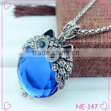 New products 2016 charms necklace jewelry owl necklace wholesale