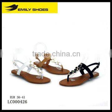 flat pu sandals for ladies