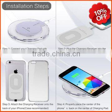 Portable qi Wireless Charger for Iphone and Samsung Mobile Phone photo-5