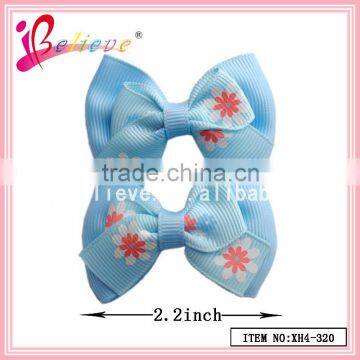 2.2" Grosgrain ribbon bow hair accessories,wholesale hair bows with alligator clip