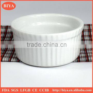 baking cup Selling products ceramic bowl with stripe design,flat bottom bowl ceramic soup bowl