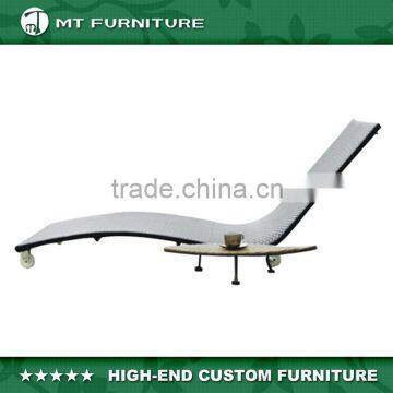 Unique S-shaped outdoor pool rattan furniture lounge set