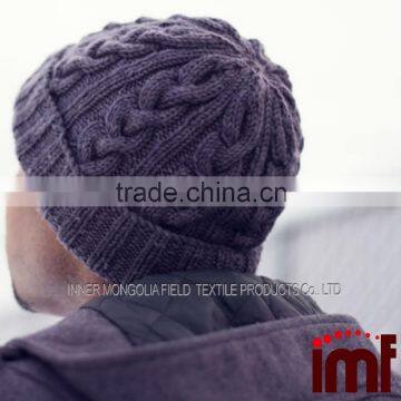 Cashmere Mongolia Men Ski Beanie Hat