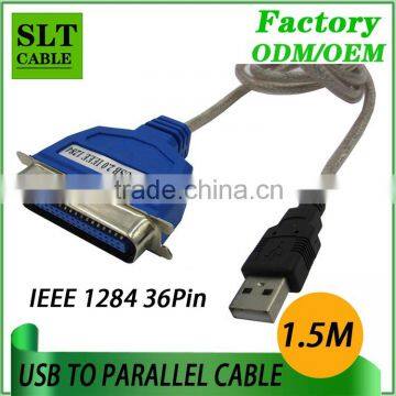 SLT Hot Sale USB to Printer IEEE 1284 Parallel Printer Port 36Pin Cable 1.5M