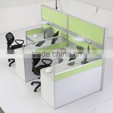 High wall office cubicle workstation design for 2 people (SZ-WSB363)