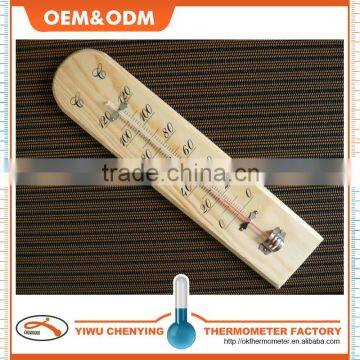 indoor wood sauna thermometer 120 Celsius high temperature w/ printed scale red liquid kerosene filled shape design is option