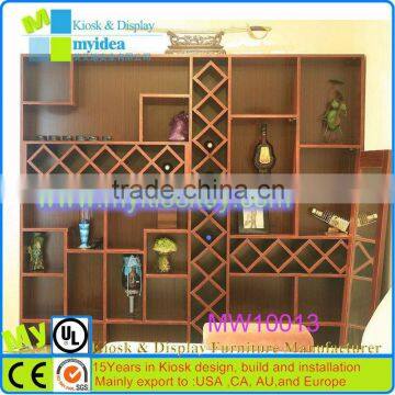 Factory Directly Sale Antique Furniture Antique Red Wine Cabinet/ wooden wine cabinet