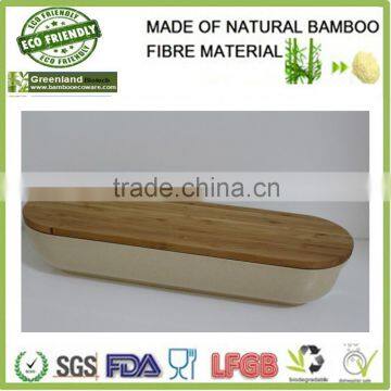 eco-friendly bamboo fibre bread bin