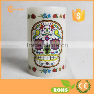 Wholesale Candle LED Color Print Candle Skull Windproof Candle LED Light