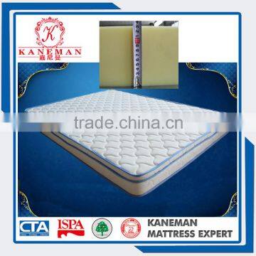 Hotel furniture high quality foam mattress euro pillow top nature latex mattress