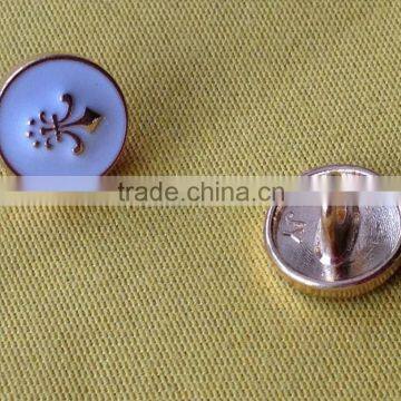 Anchor Logo White Color Enamelled Metal Shank Button --- M1876 Quality Choice photo-2