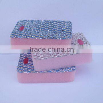 2014 hot sell new item style dish sponge handle scouring pad