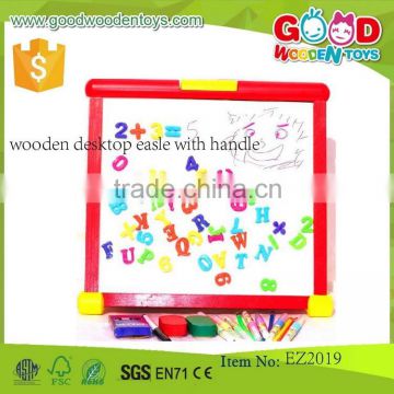 child educational mini blackboard colored wooden desktop easel with handle