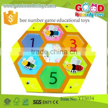 Wooden Math Learning Toys Bee Number Game Educational Toys