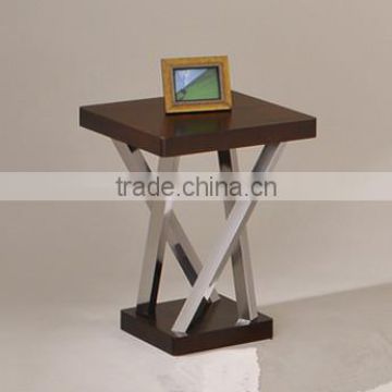 Nickel Brushed metal coffee end table