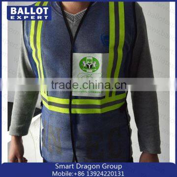 China Mesh polyester fluorescent fabrics high visibility reflective vest