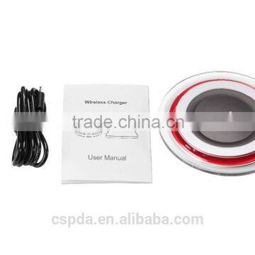 Alibaba hot seller fast charge Mini Wireless Charging Pad for QI enabled phone with CE,RoHS and FCC approvals