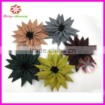 Vintage fabric flower, fancy flower Korea, crinkle fabric flower for shoes