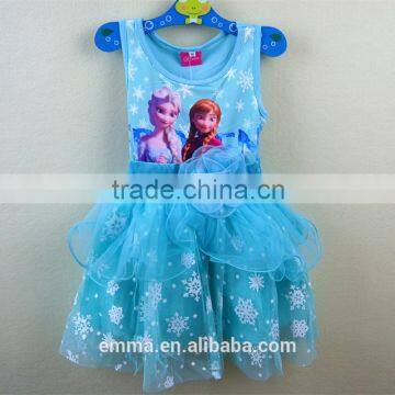 Fashion frozen elsa girl costume elsa dress for kids BC2111