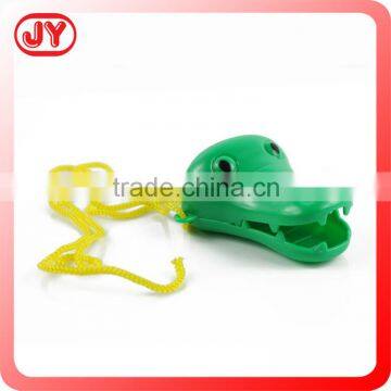 Promotional toy crocodile design cheap plastic whistles