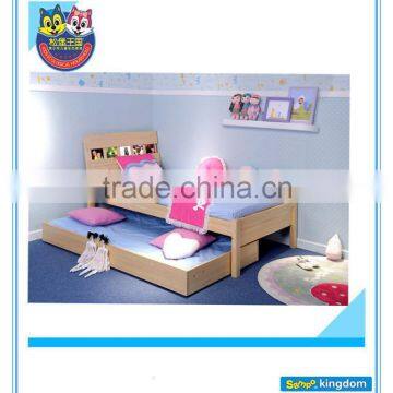 Kids pine single beds with trundle bed,toddle beds#WY-SC006S