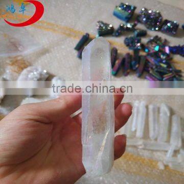 Exquisite Natural white Rough Crystal Wands / Points for Decoration