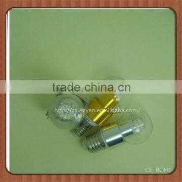 ce certification glass lamp body material 3w led candle light