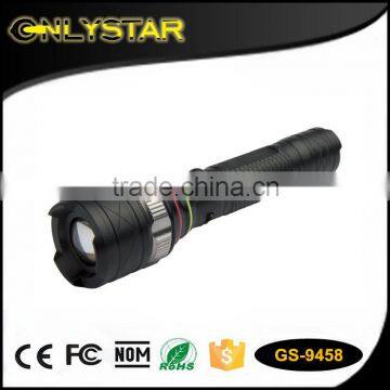 Onlystar GS-9458 military tactical focusing powerful rechargeable long range led flashlight