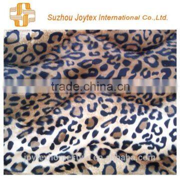 leopard design velboa fabric