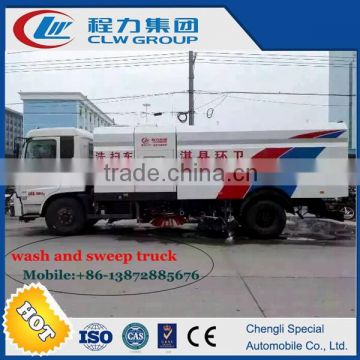 China famous brand "CLW" high pressure wash and sweep truck for sale