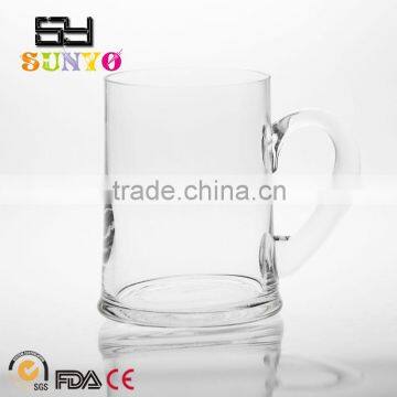 Drinking glass mug leadfree with handle wedding favor hotel supplier hand blown tableware