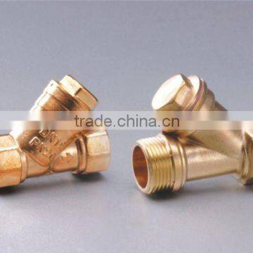 Y-stainer filter valve for cold water