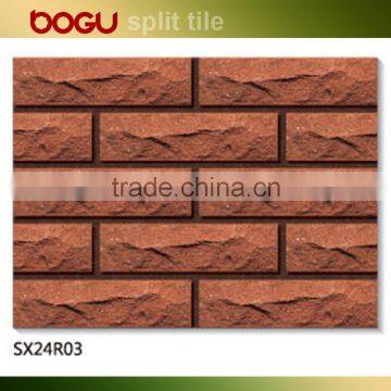 60x240mm moutain split clay tile brick wall stone exterior rock tile