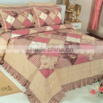 Brand New Style Pretty Flowers Bedding Set Patchwork Quilt Cotton Quilt Quality Choice photo-5