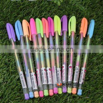 6 color highlighter pen , creative fluorescent gel pens , multi colored highlighter pen