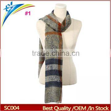 2015 New Promotional Lady Viscose Printed Scarf Manufacturer